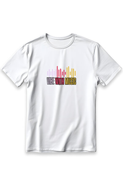 EZG Business Βαμβακερό μπλουζάκι με στάμπα Vibe With Music, Oversize, Unisex