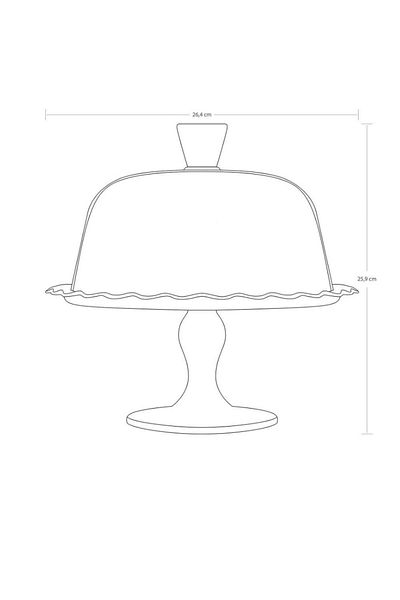 Paşabahçe Patisserie Standing Cake - Cake Presentation Bowl, Glass