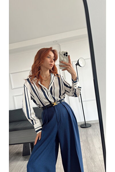 bonnline Pleat Detail Wide Leg Palazzo Trousers