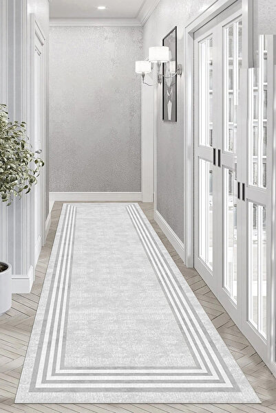 Zeria Home Kaymaz Tabanlı Yıkanabilir Baskılı Halı Yolluk