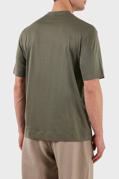 Emporio Armani Men's Crew Neck Cotton t Shirt - Logo Embroidered, Regular Fit Em 001033   Af1001