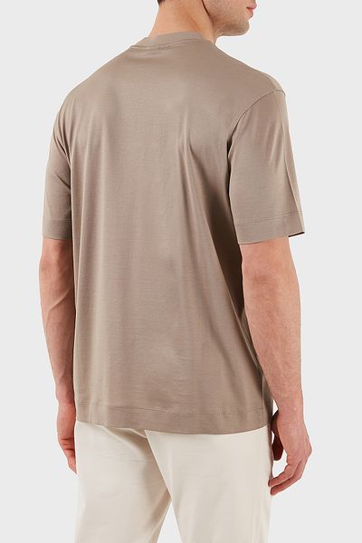 Emporio Armani Men's Crew Neck Cotton t Shirt - Logo Embroidered, Regular Fit Em 001033   Af1001