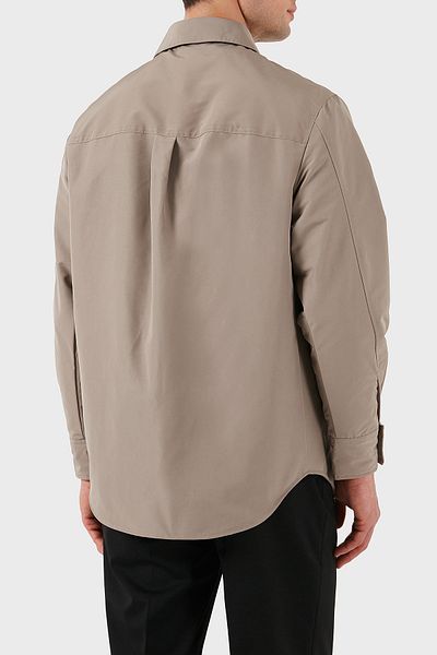 Emporio Armani Relaxed Fit Patch Pocket Logo Patched Men's Shirt Jacket Af1377 Em 001629