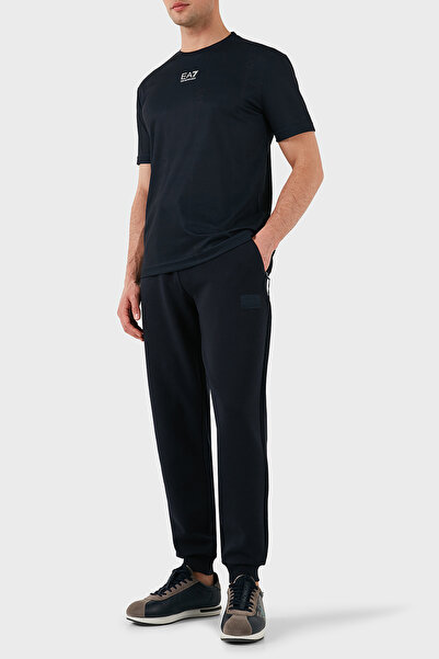 EA7 Pamuklu Regular Fit Normal Bel Ribanalı Paça Jogger Pantolon Erkek PANTOLON 7M000097 AF12116 UB1