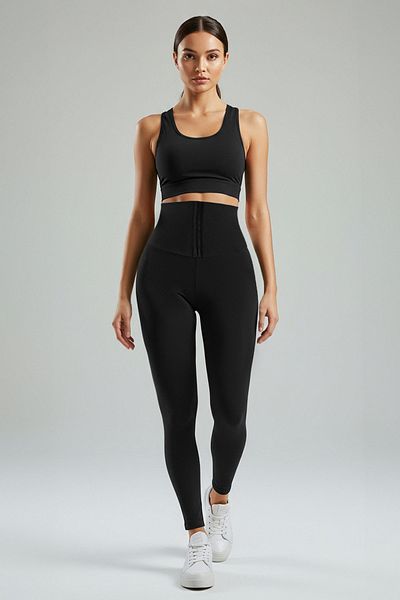 Edit by Trendyol Black Waist Recovery Agraf Detailní pletené sportovní legíny po celé délce Tedaw25Ty00000