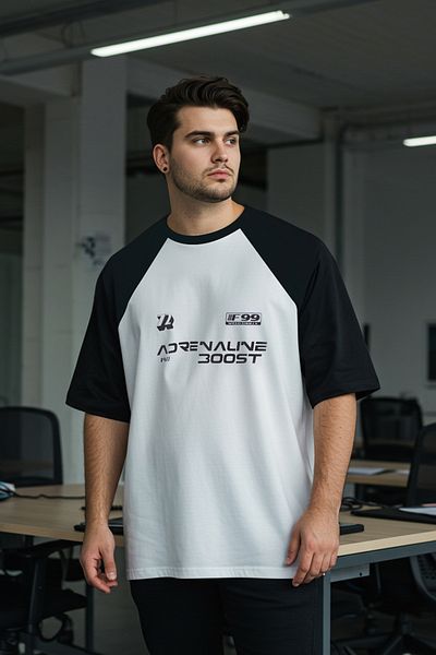 Trendyol Collection Big Size Black Oversize/Wide Cut 100% Cotton T-Shirt Tmnss25Bf00007