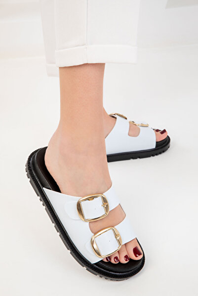 SOHO Papuci de damă alb-negru 19322