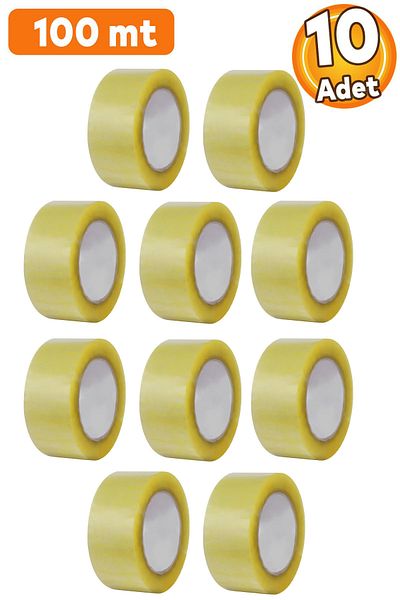 Badem10 Διαφανής ταινία συγκράτησης 45 mm X 100 Mt - Ισχυρή αυτοκόλλητη, μη αποσπώμενη (10 ΤΕΜ)