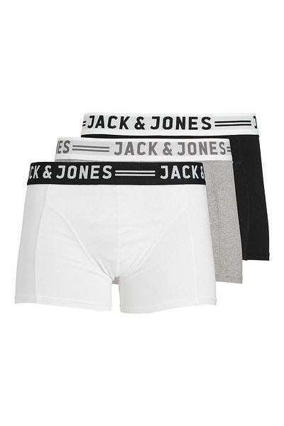 Jack & Jones Weiße Sense-Boxershorts für Herren im 3er-Pack 12081832