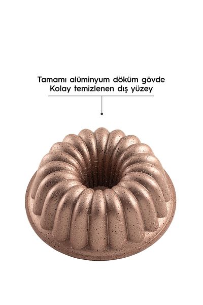 Nehir Azalea Aluminum Cast Tart Mold Rose Gold