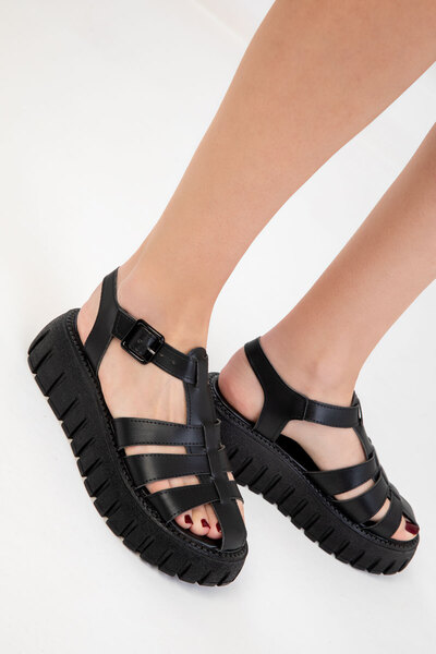 SOHO Γυναικεία μαύρα σανδάλια 17851