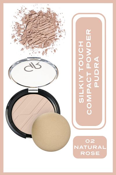 Golden Rose Silky Touch Compact Powder No: 02 Natural Rose - Sıkıştırılmış Pudra