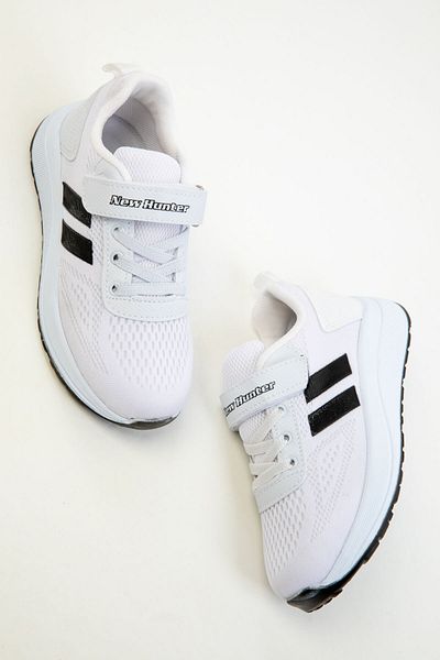 SOHO White-Black Kids Sneakers 20310
