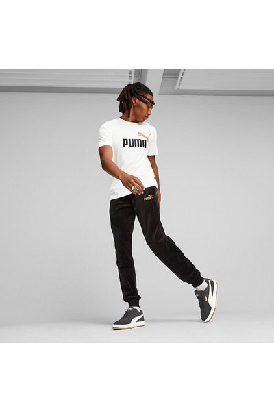 Puma تي شيرت بشعار PUMA ESS+ 2 Col - أبيض مع Toasted