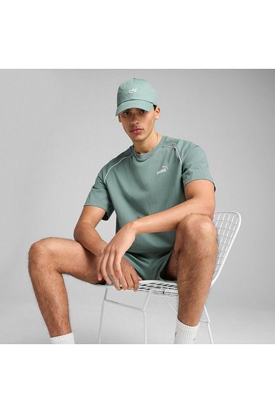 Puma رقم ESS. 1 شعار - قبعة BB، نمط عباد الشمس الأخضر
