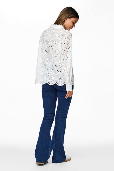 PIECES Hemd Damen Bright White