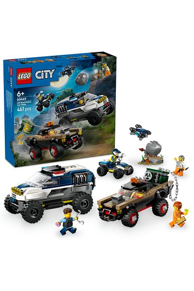 LEGO City Police Off-Road Vehicle Tracking 60449 - 6+ Creative Toy Set (467 Pieces)