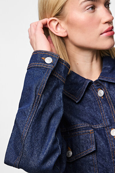 PIECES Női dzseki sötétkék farmer