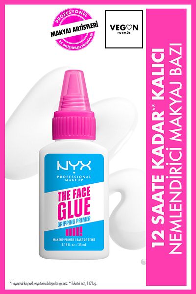 NYX Professional Makeup The Face Glue Primer, Gripping Primer, up to 24 hour hydration, makeup wear