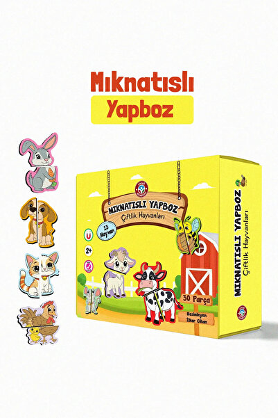 Çocuk Akademi Mıknatıslı Yapboz Çiftlik Hayvanları