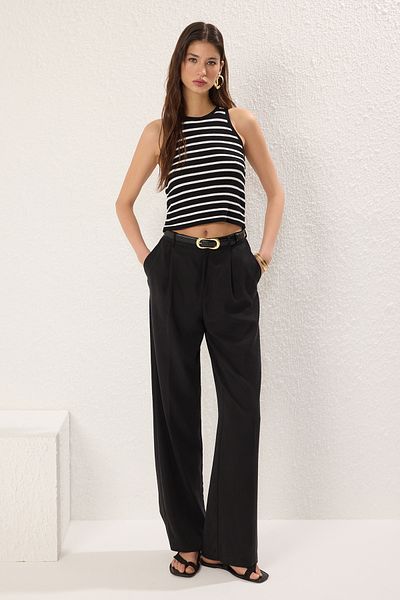 Trendyol Collection Ecru*001 Corded Basic Knitwear Blouse Twoss25Bz00489