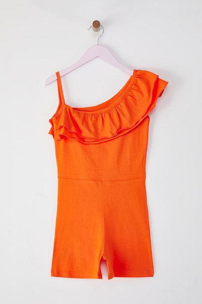 TRENDYOLKIDS Orange Midi Plain Knitted Dress Tkdss25El00068