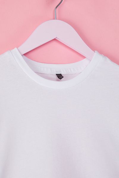 TRENDYOLKIDS Unisex White Knitted T-Shirt - Tkdss25Ts00006