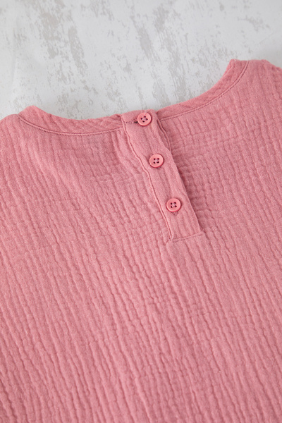 TRENDYOLKIDS Pink Girl Basic póló és rövidnadrág szett TKDSS25AU00120