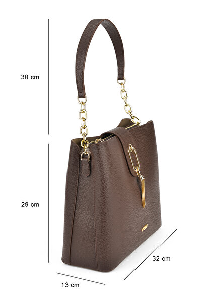 Ziya Жіноча сумка через плече та ручна сумка: 143979Z3050 Кавова з облямівкою