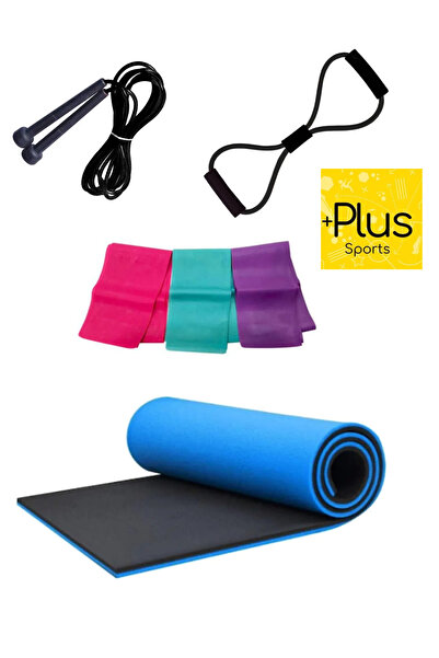 PLUSSPORT Set PILATES: Minderns de 10 mm, Regulii de onoare și aerobici pentru picioare 3 buc