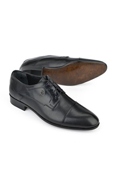 Ziya Men's Genuine Leather Classic Shoes 151985 Z1040 Black