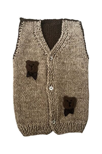 ŞengülKozmetik Baby Boy Vest Teddy Bear Patterned 25X37