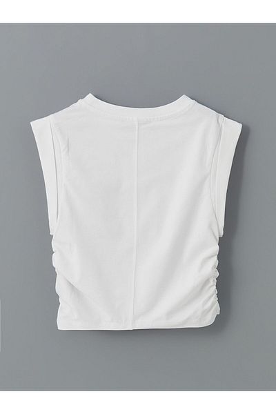 LC Waikiki Xside White Crew Neck Women's Crop