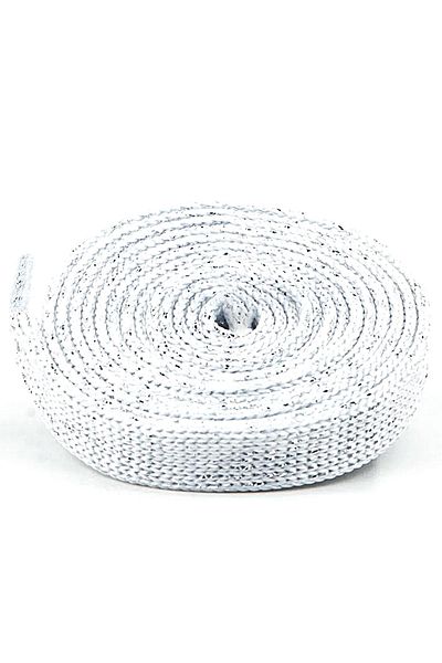 hapshoe 1 Pair of 100 cm Flat Sports Shoe Laces with White Glitter 1 cm Thickness