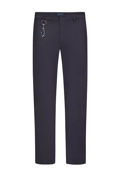 PAUL&SHARK Men's Regular Waist Pipe Leg Daily Use Navy Blue Trousers 25414079 -013