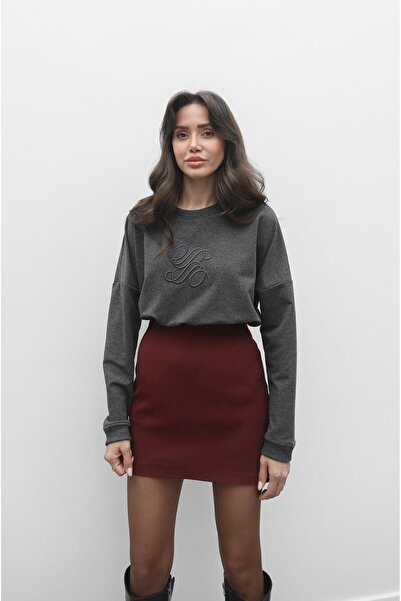 Havoş Bordó Caroll Basic miniszoknya