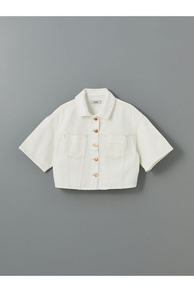 LC Waikiki Cămașă de jeans pentru femei XSIDE White Crop