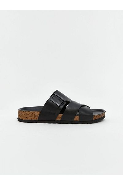 LC Waikiki Leather Look Men's Slippers