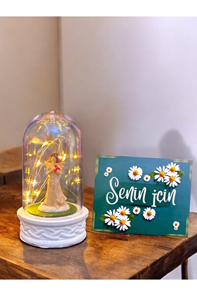 hediye arıları Led Işıklı Şans Melekli Fanus | Sevgiliye Hediye | Doğum Günü ...