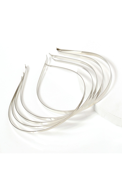 Choice 5 قطع من عصابات الرأس المعدنية الفارغة باللون الفضي بعرض 5 مم لصنع الم...