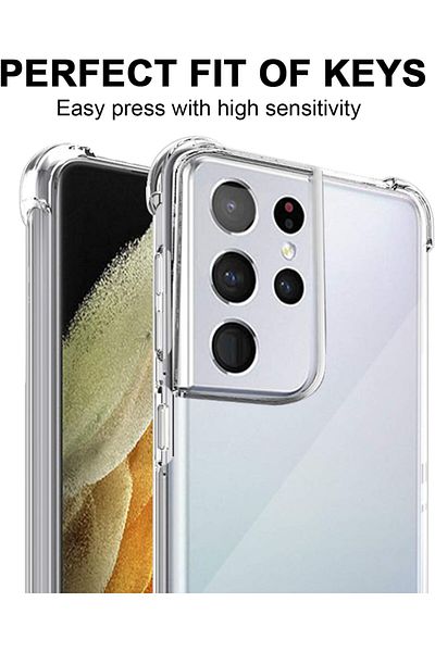 AWH Galaxy S21 Ultra Case – Impact-Resistant, Soft Silicone, Shockproof & Clear Lens Protection