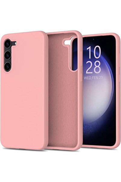 AWH جراب Galaxy S23 Plus - نحيف، مقاوم للصدمات، مصنوع من السيليكون الناعم وبطانة مضادة للخدش - وردي أنيق