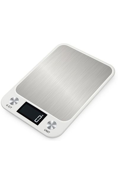 Choice1 5Kg WHITE Kitchen Scale 15Kg/1g Weighing Food Coffee Balance Smart Electronic Digital Scales Stainle