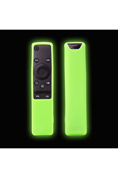 Choice غطاء حماية سيليكون أخضر فلوري لجهاز التحكم عن بعد للتلفزيون الذكي، مقا...