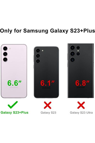 AWH Galaxy S23 Plus Case – Slim, Shockproof Silicone with Soft Microfiber Lining – Dark Grey