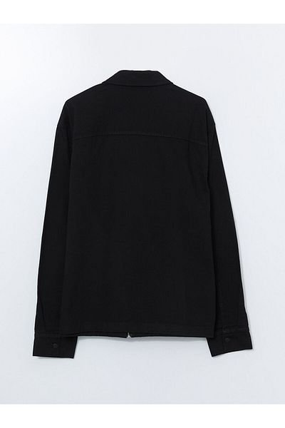 LC Waikiki Xside Black Comfortable Fit Long Sleeve Men's Shirt Jacket