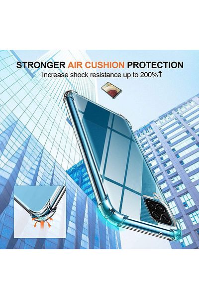 AWH Galaxy A22 4G Case – Clear Cover + 2-Pack Screen Protector for Full Edge-to-Edge Protection