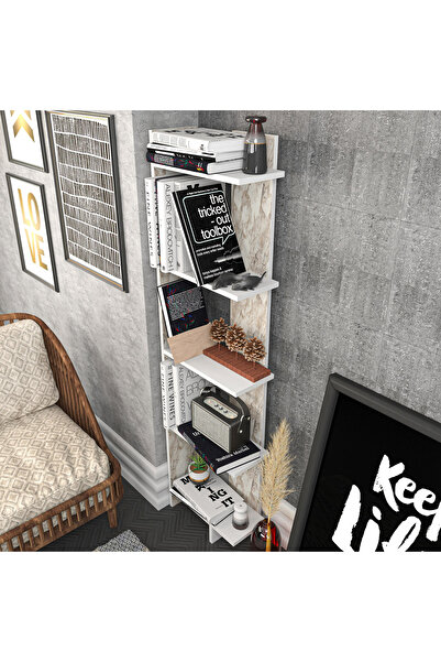 erorex Alfa 5-Tier Corner Bookcase