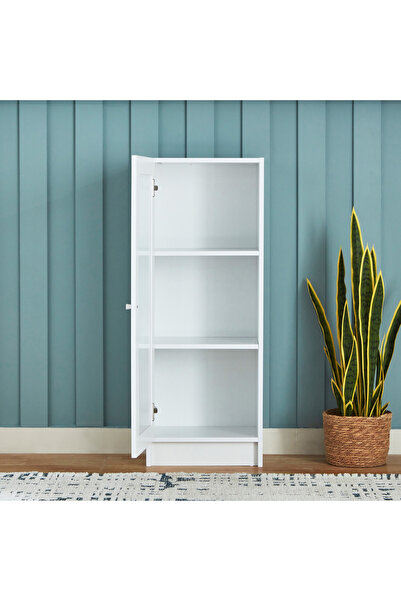 erorex Frankfurt 3-Tier Multipurpose Bookcase Storage Unit with Acrylic Door