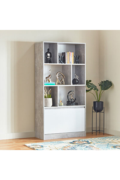 Generic مكتبة ألفورد باتارا ذات الثلاث طبقات مع درج